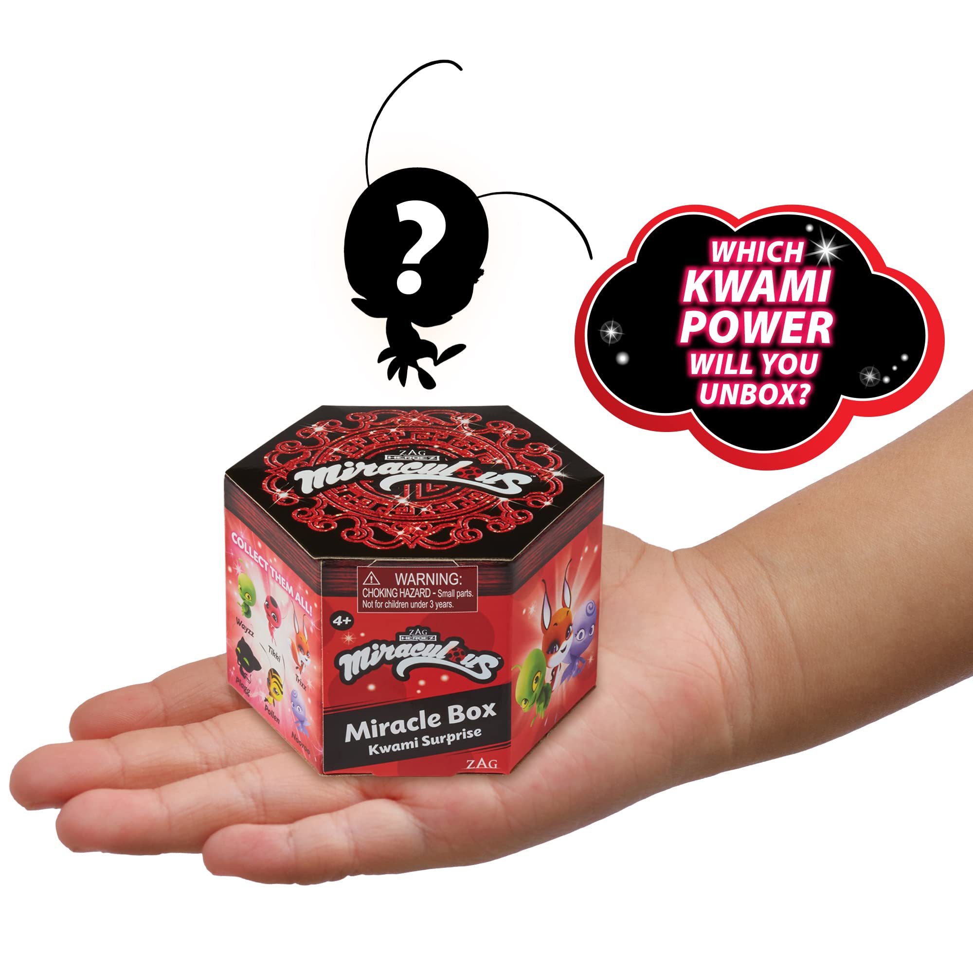 Miraculous Pollen Kwami figure in mystery box, ideal for display