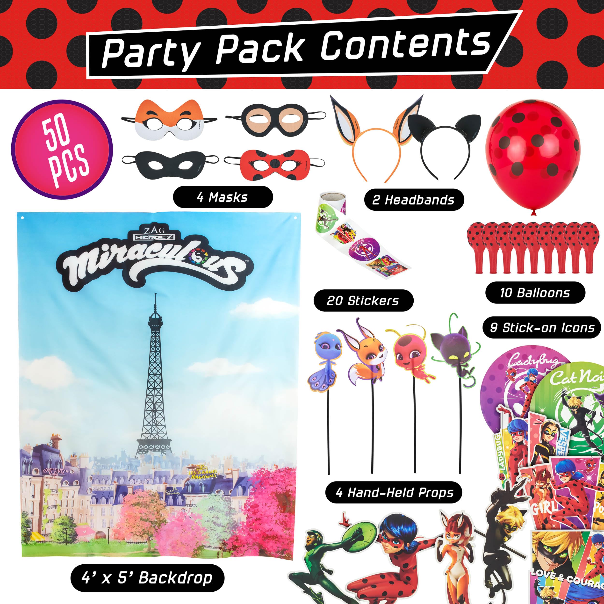 Miraculous Kwamis photo props on sticks for playful posing