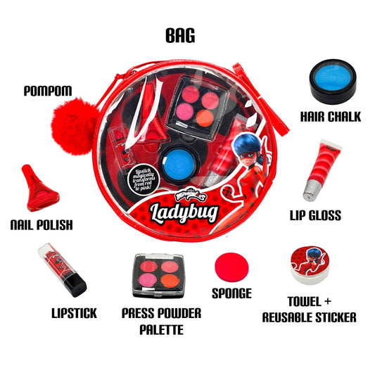 Miraculous Ladybug hair chalk-streak adds vibrant styling options for imaginative looks.