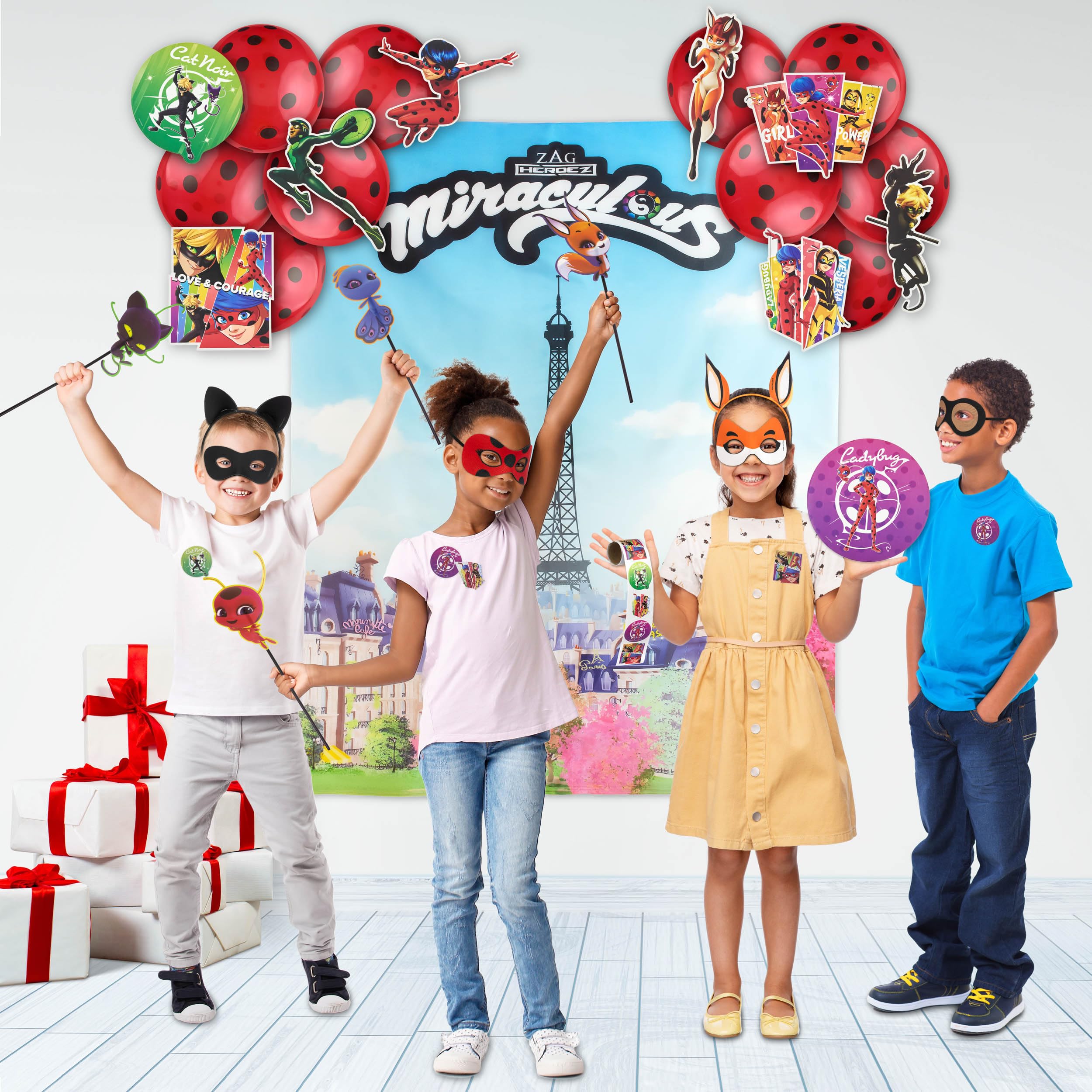 Miraculous Ladybug masks for themed party dress-up