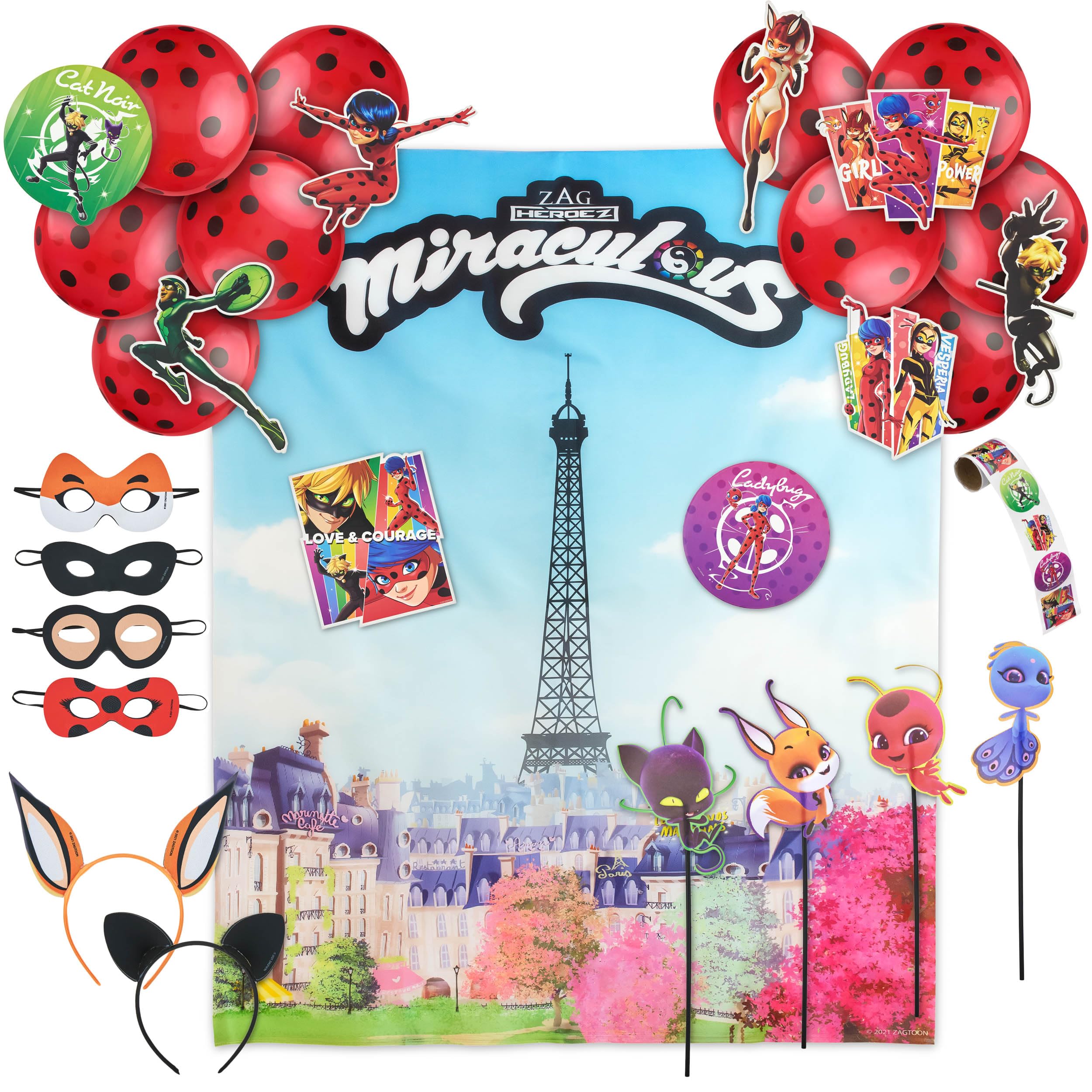 Miraculous Ladybug party backdrop for memorable birthday photos