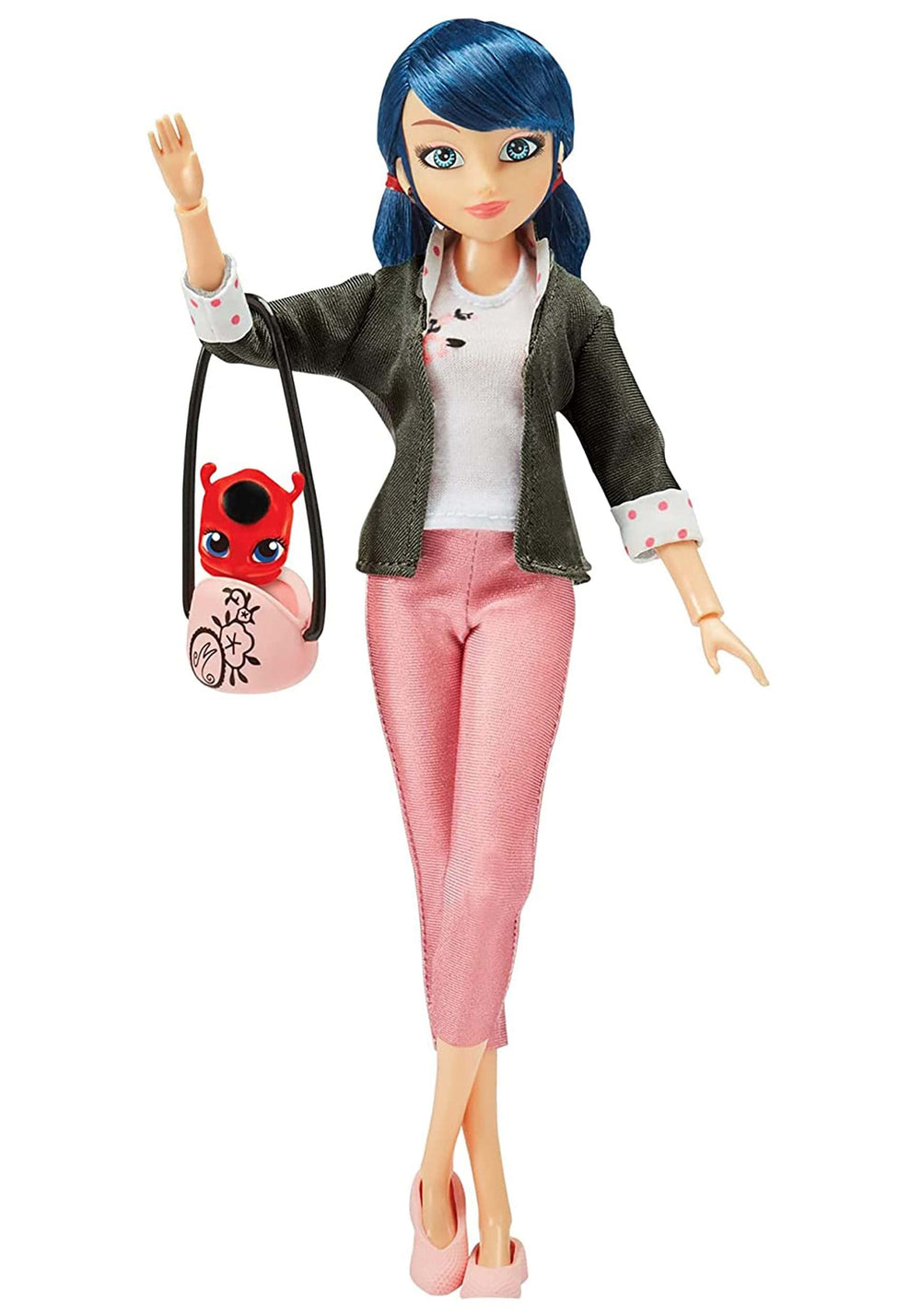 Miraculous Marinette fashion doll wearing pink capri pants for imaginative storytelling.