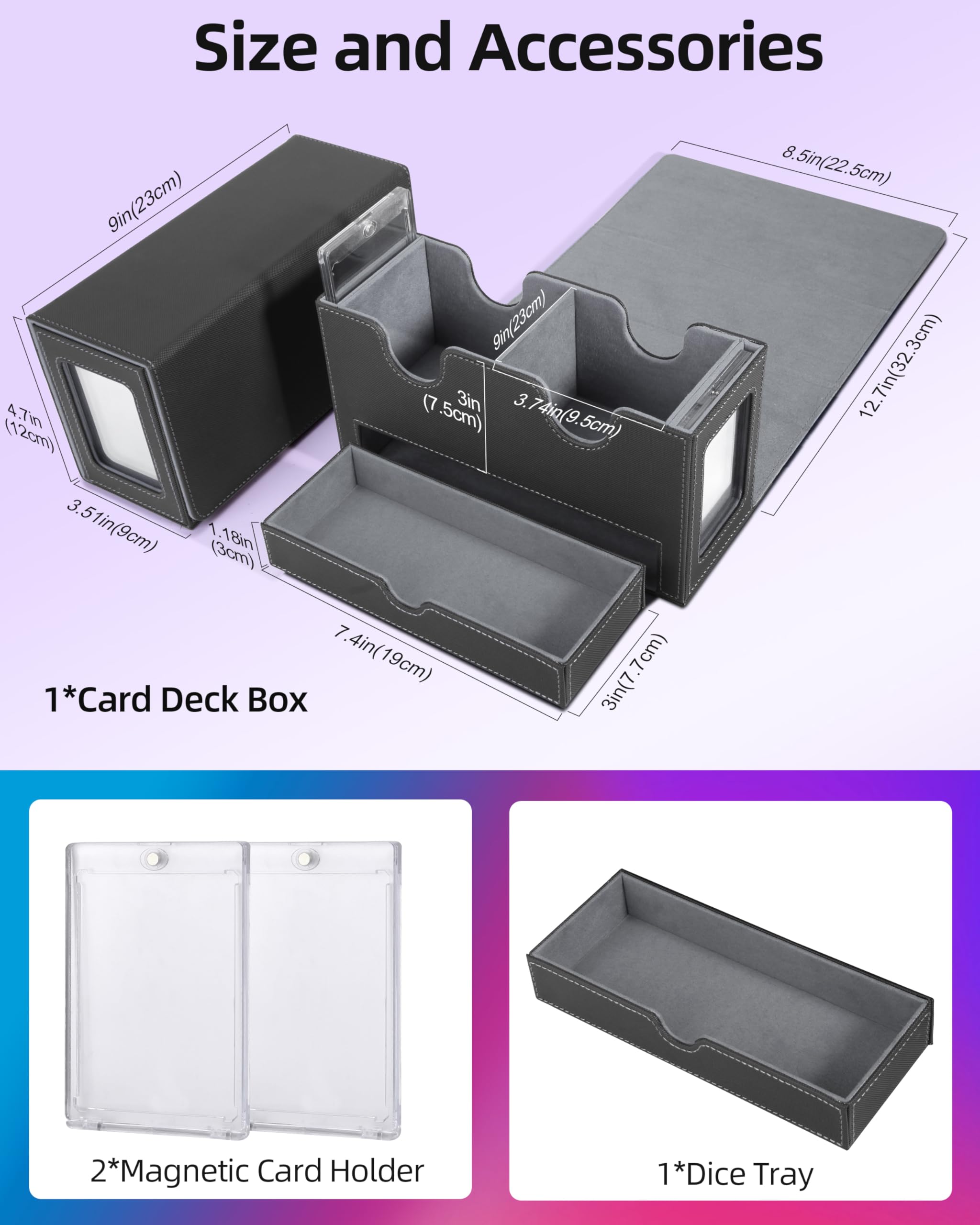 Miroddi soft microfiber lining protects cards from scratches during handling.