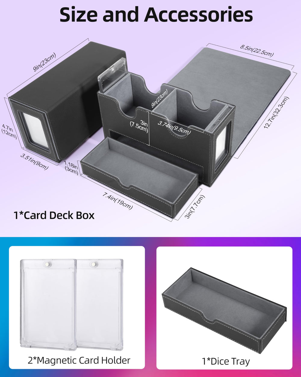 Miroddi soft microfiber lining protects cards from scratches during handling.