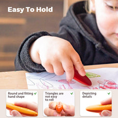 MIROLA KIDS natural beeswax crayons use food-grade colors.