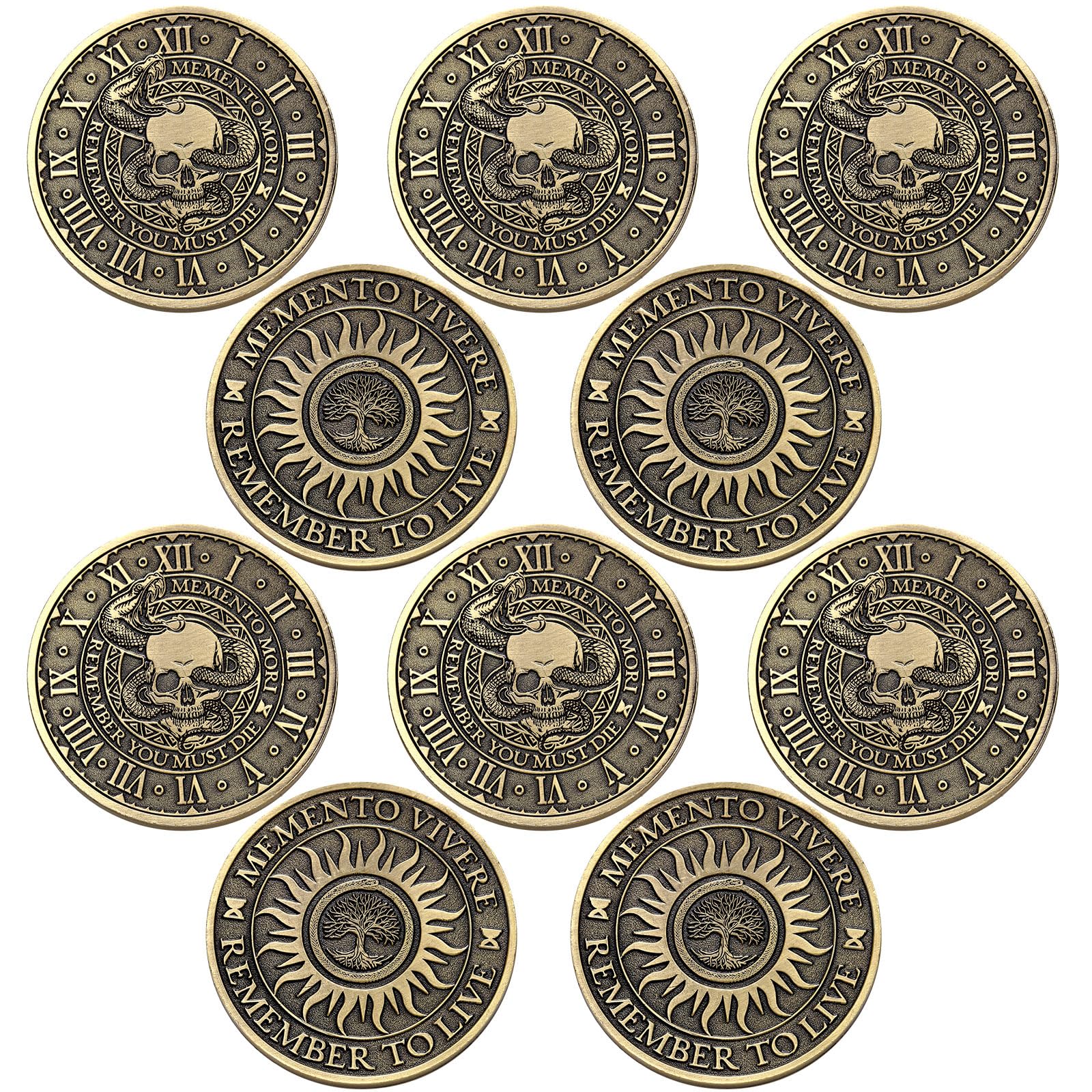 Misdary Memento Mori coin bulk packaging ready for gifting and sharing.
