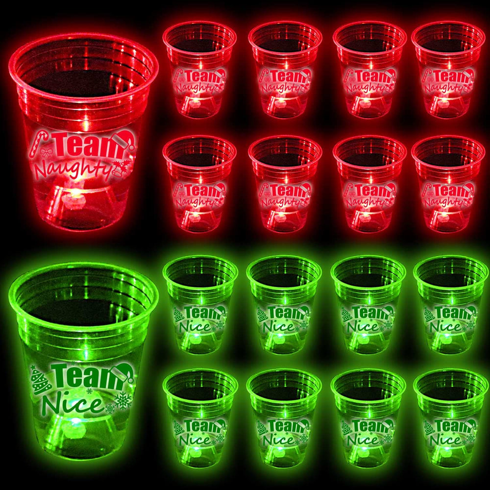Mishunyus 24pcs Christmas cups glow for festive beverages