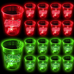 Mishunyus 24pcs Christmas cups glow for festive beverages