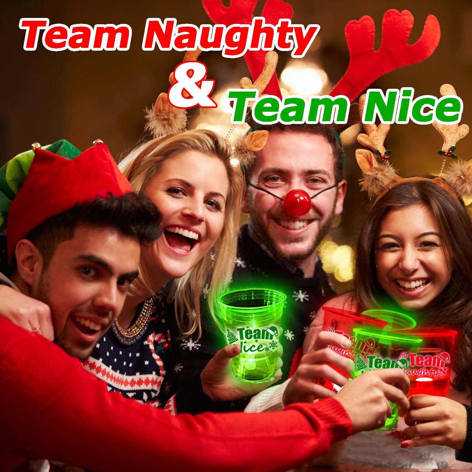 Mishunyus cups for indoor and outdoor Christmas parties