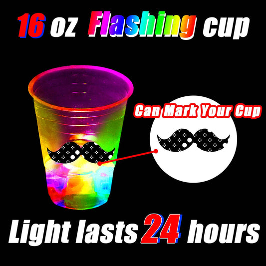 mishunyus LED flashing lights illuminate cups for lively night events