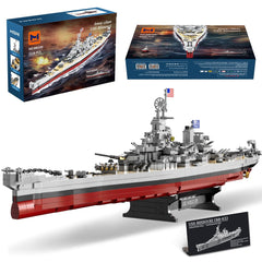 MISINI M6320 USS Missouri front view shows sturdy ABS construction for lasting display.