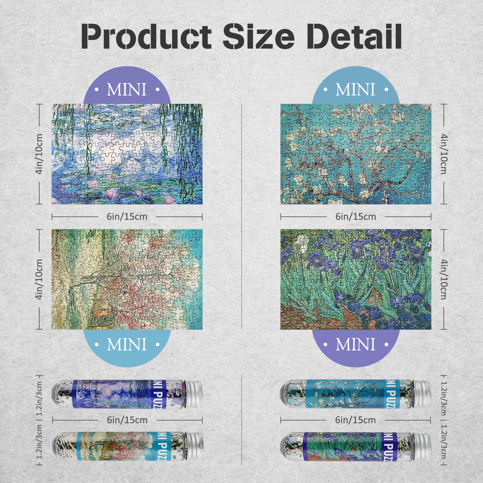 MISITU test tube packaging keeps puzzles organized and easy to carry on trips