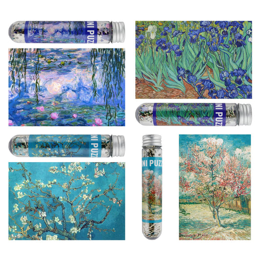MISITU Van Gogh art puzzle in a test tube pack offers portable challenge for travel