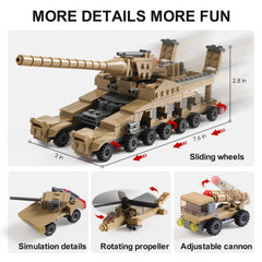 MISTBUY rotating tank turrets enable varied combat poses.