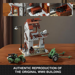 Mistbuy WW2 Army Tank Build Set includes a military motorcycle with sidecar for convoy action.