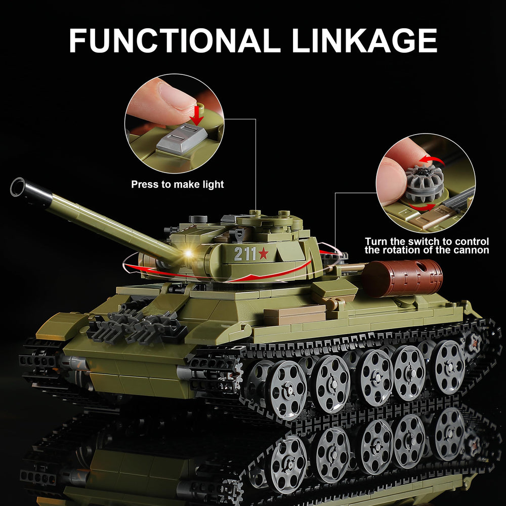 MISTBUY WW2 Panzer IV turret rotation feature shown in action.