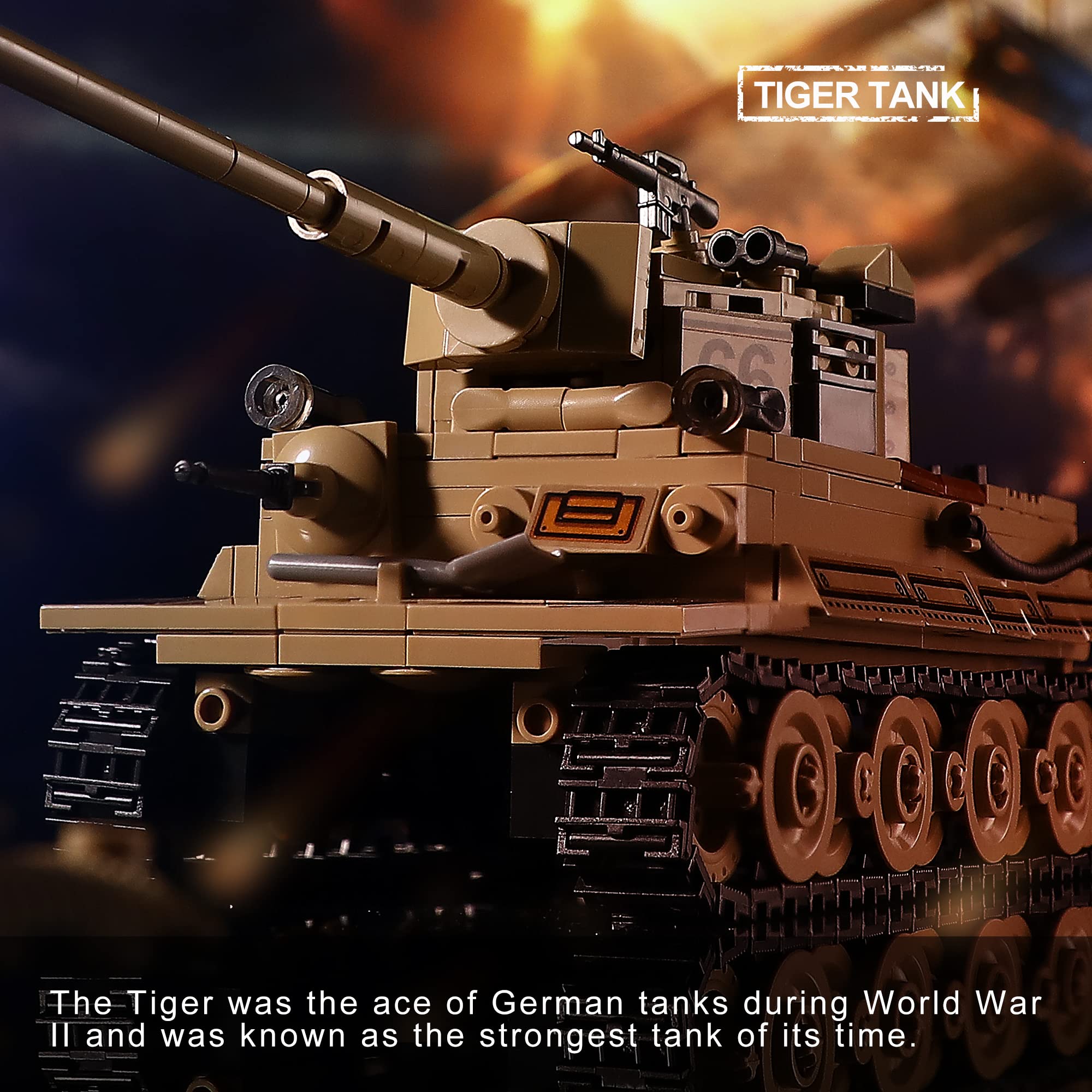MISTBUY tank turret rotates for realistic battle maneuverability