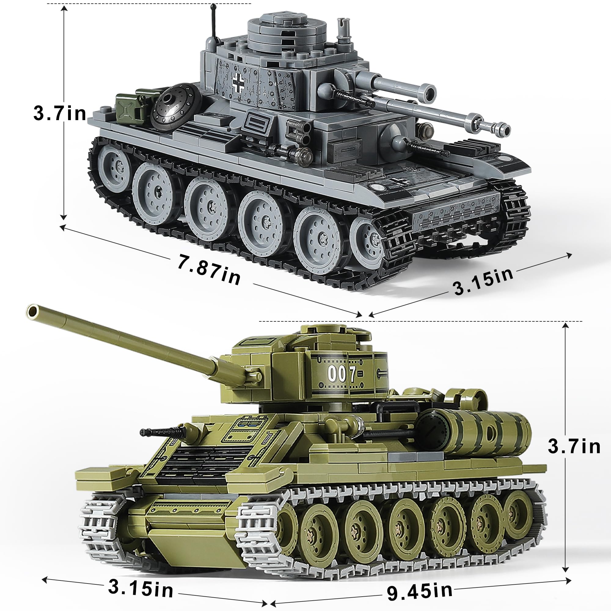 Mistbuy WWII tank gift set ideal for military enthusiasts