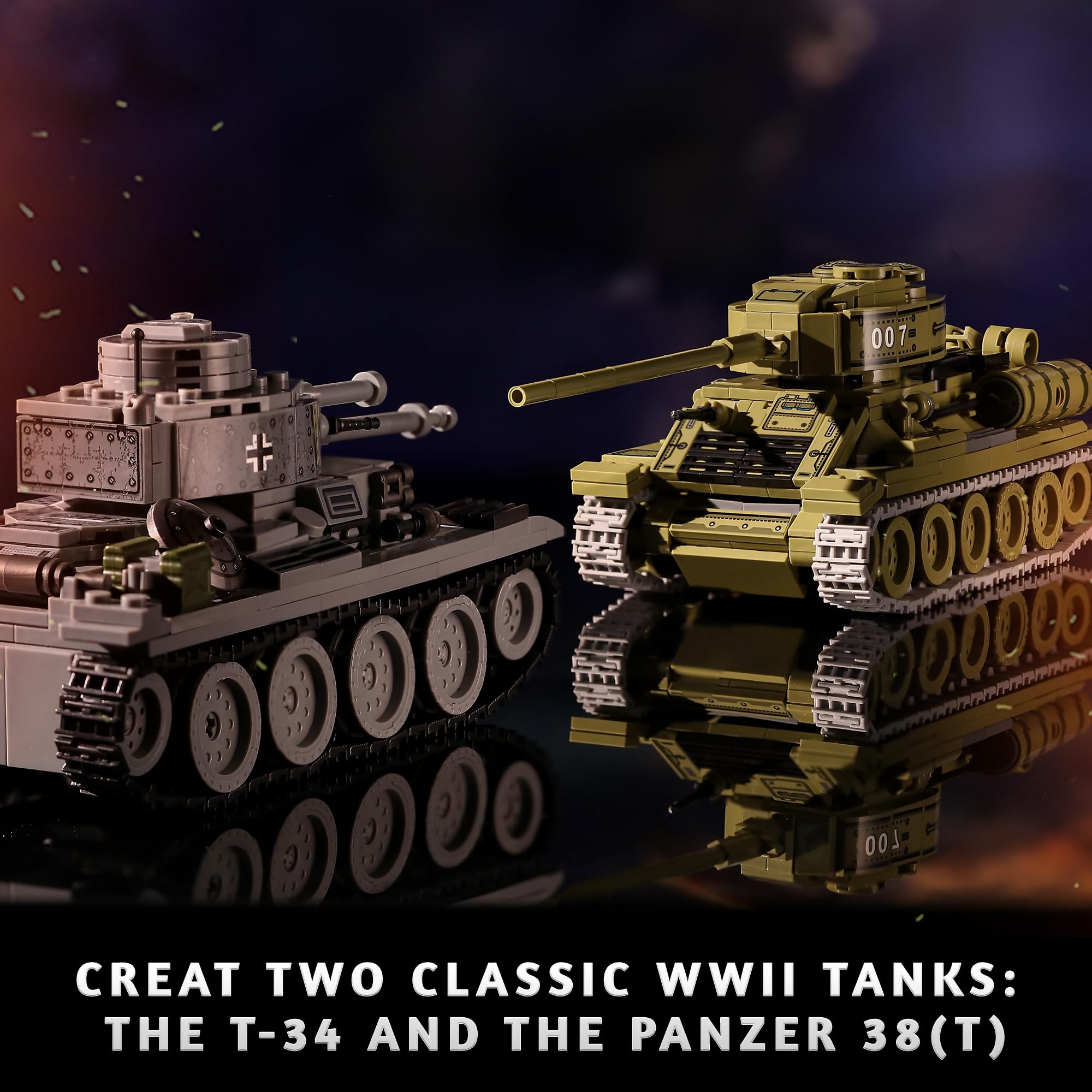Mistbuy Lego-compatible tanks spark creative building fun
