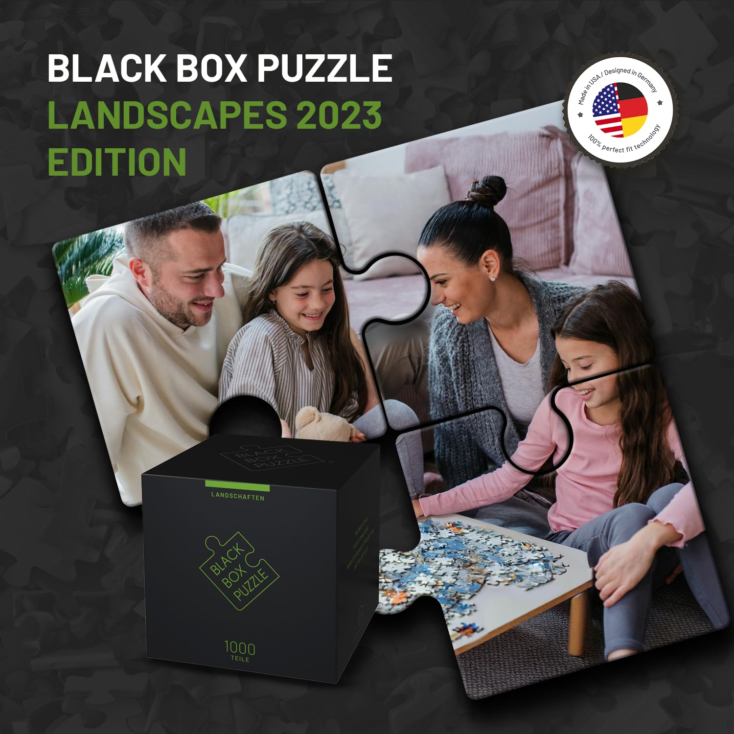 Misu 1000-piece landscape puzzle with clear pieces for immersive building