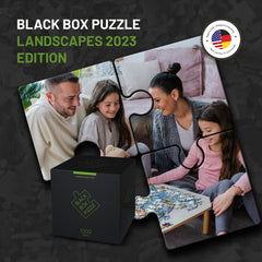 Misu 1000-piece landscape puzzle with clear pieces for immersive building