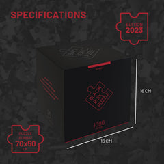 Misu Games puzzle dimension 20 by 27 inches for comfortable assembly