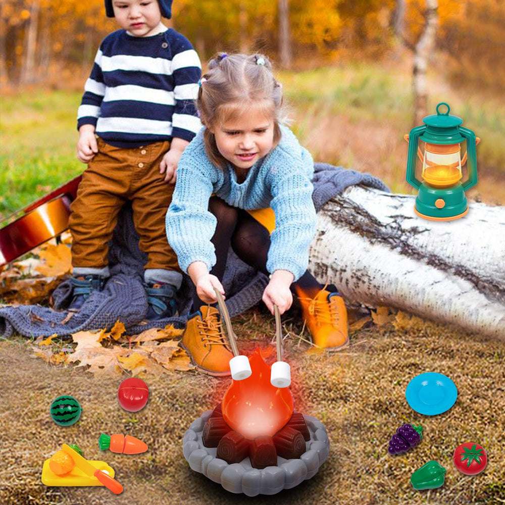MITCIEN campfire with oil lamp realistic sounds boosts nighttime pretend play