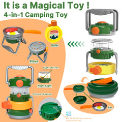 MITCIEN camping food playset with utensils and pretend meals