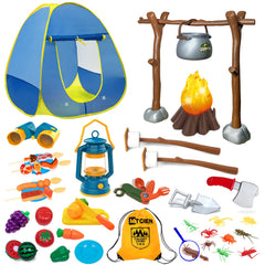 MITCIEN kids camping set campfire scene with realistic flames for imaginative role play