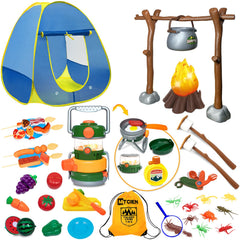 MITCIEN kids play tent with campfire for imaginative camping indoors or outdoors