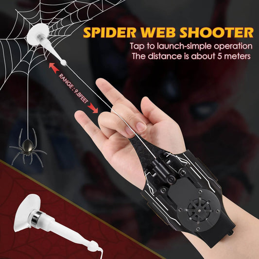 M MITLINK Web Launcher Spider, reel-in action demonstrates easy launching for kids.