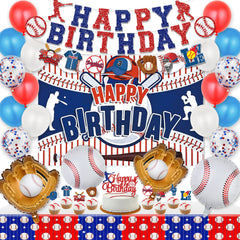 Miucat baseball birthday banner boosts party theme and photo moments