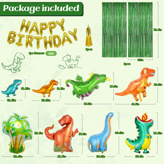 Miucat dinosaur balloons 82pcs set for vibrant arches and decorations.