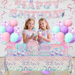 Miucat mermaid balloons add whimsy to the mermaid birthday scene