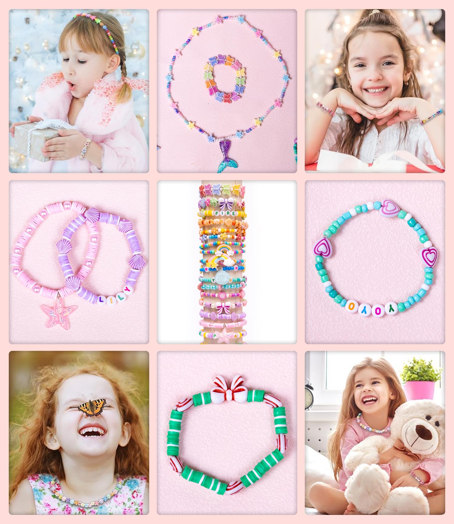 MiuCo butterfly and flower beads for cute charms
