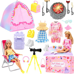 Miunana camping tent for 11-12 inch dolls enhances imaginative camping play