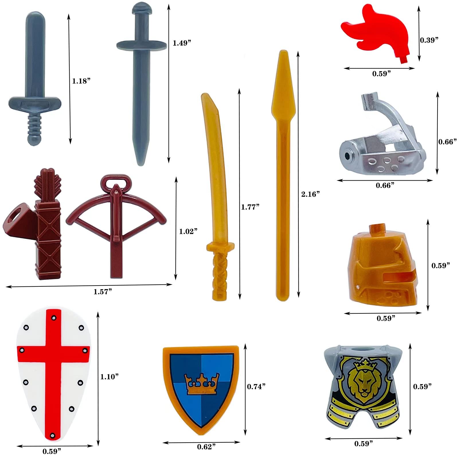 Miutrue knight weapons set for varied action scenarios
