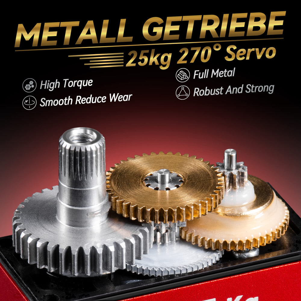 Miuzei full-metal gear servo shows durable construction for lasting performance.