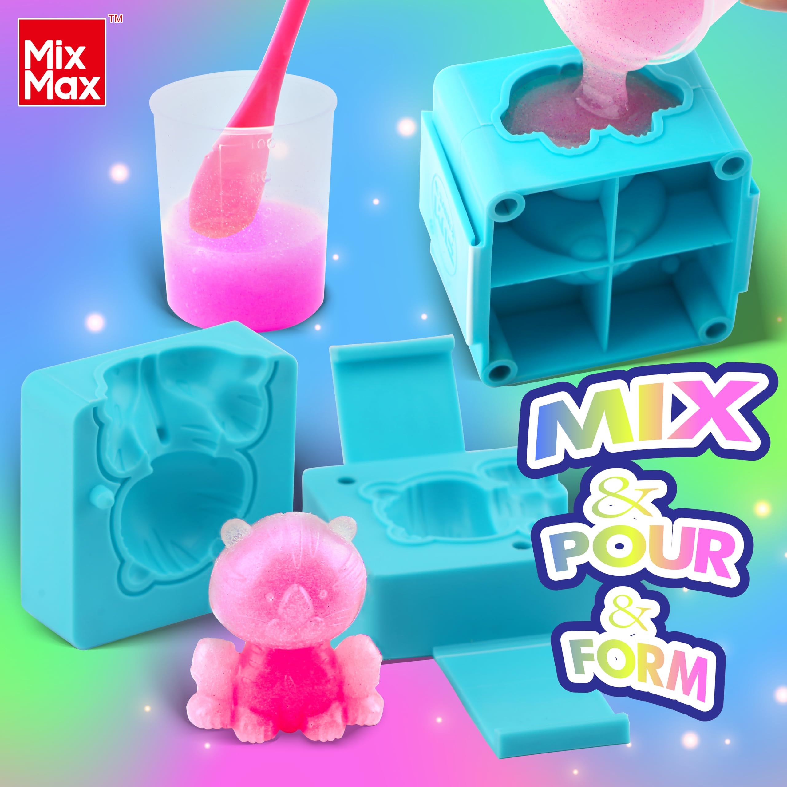 MixMax tiger mold for bright, kid-friendly squishies