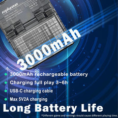 Miyoo Mini Plus 3000mAh battery pack supports hours of play.