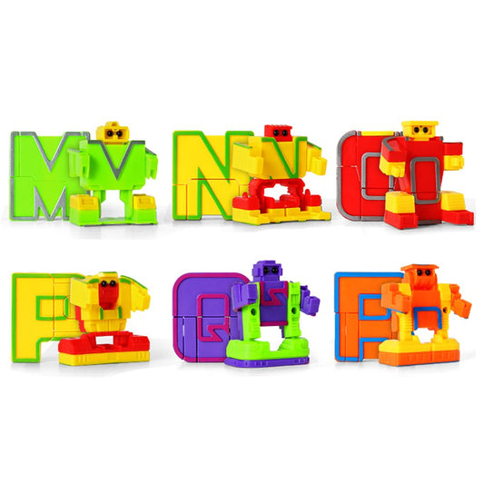 MiYou letters to robots twist emphasizes hands-on letter practice during play.