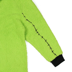 MJC Oogie Boogie union suit green model in large size demonstrates comfy fit