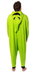 MJC Oogie Boogie union suit green faux-shearling fabric feels luxurious and warm