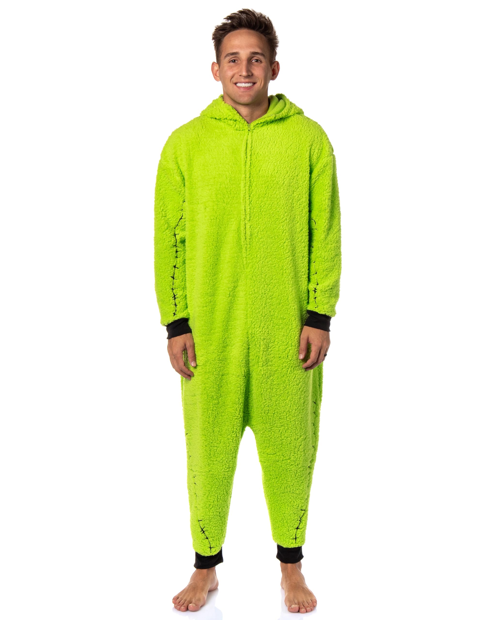 MJC Oogie Boogie union suit green packaging tag signals gift-ready Disney-style costume
