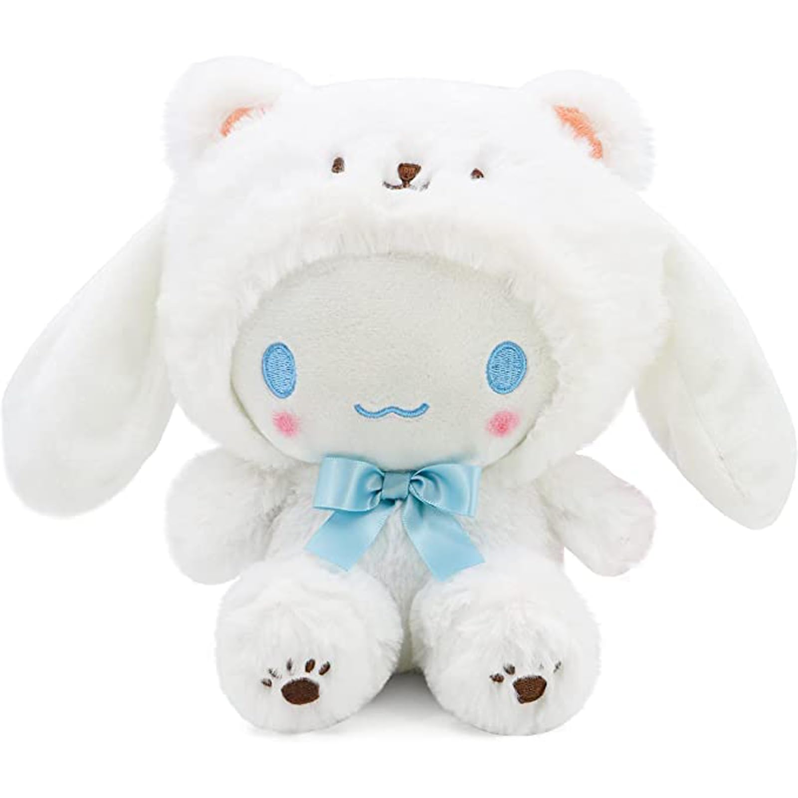 MJJAOQYF white bear plush, cartoon kawaii, cuddly and decorative.