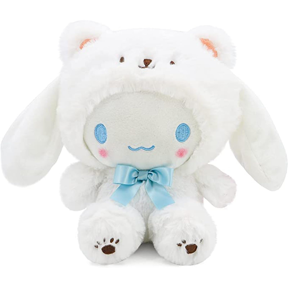MJJAOQYF white bear plush, cartoon kawaii, cuddly and decorative.