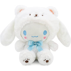 MJJAOQYF white bear plush, cartoon kawaii, cuddly and decorative.