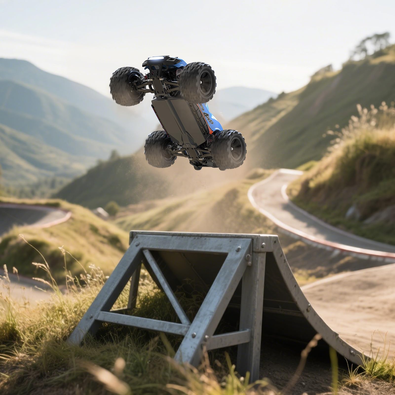 MJX Hyper GO H16MT chassis detail reveals reinforced structure for rough terrain.