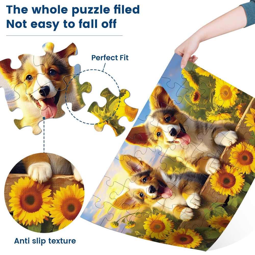 Mjyphdm 12x8 inch puzzles offer roomy pieces for comfortable manipulation