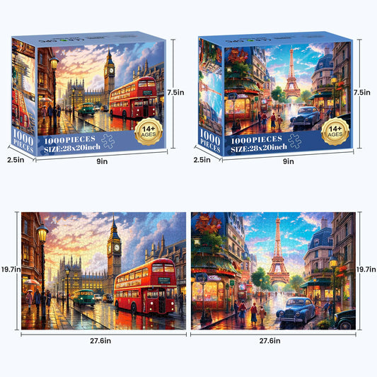 Mjyphdm Eiffel Tower 1000-piece puzzle for an urban landmark challenge